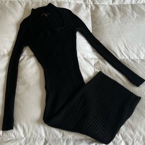 3/$15 Ribbed Mock Neck Midi Dress
